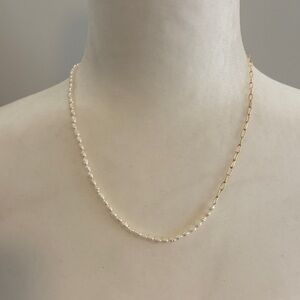 Madewell Gold and Pearl Necklace